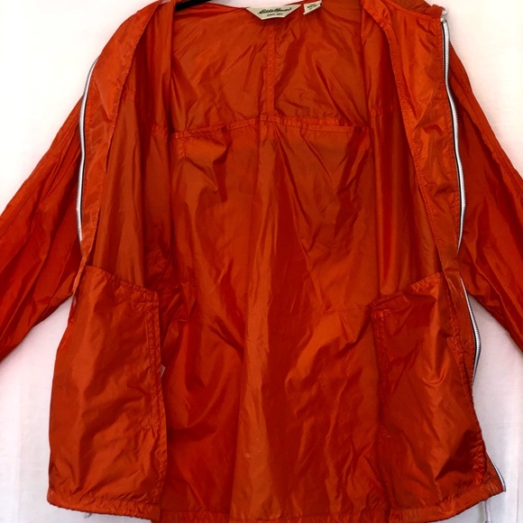 Eddie Bauer Orange Wind Breaker/Raincoat - Picture 5 of 7